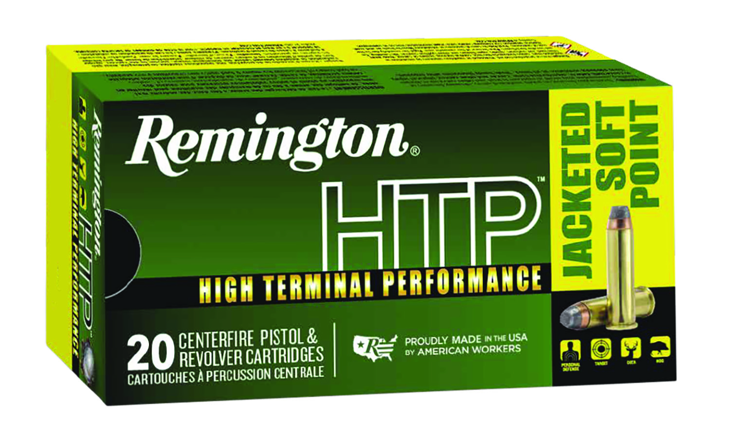 Remington HTP 41 Remington Magnum 210-grain Jacketed Soft Point ammunition