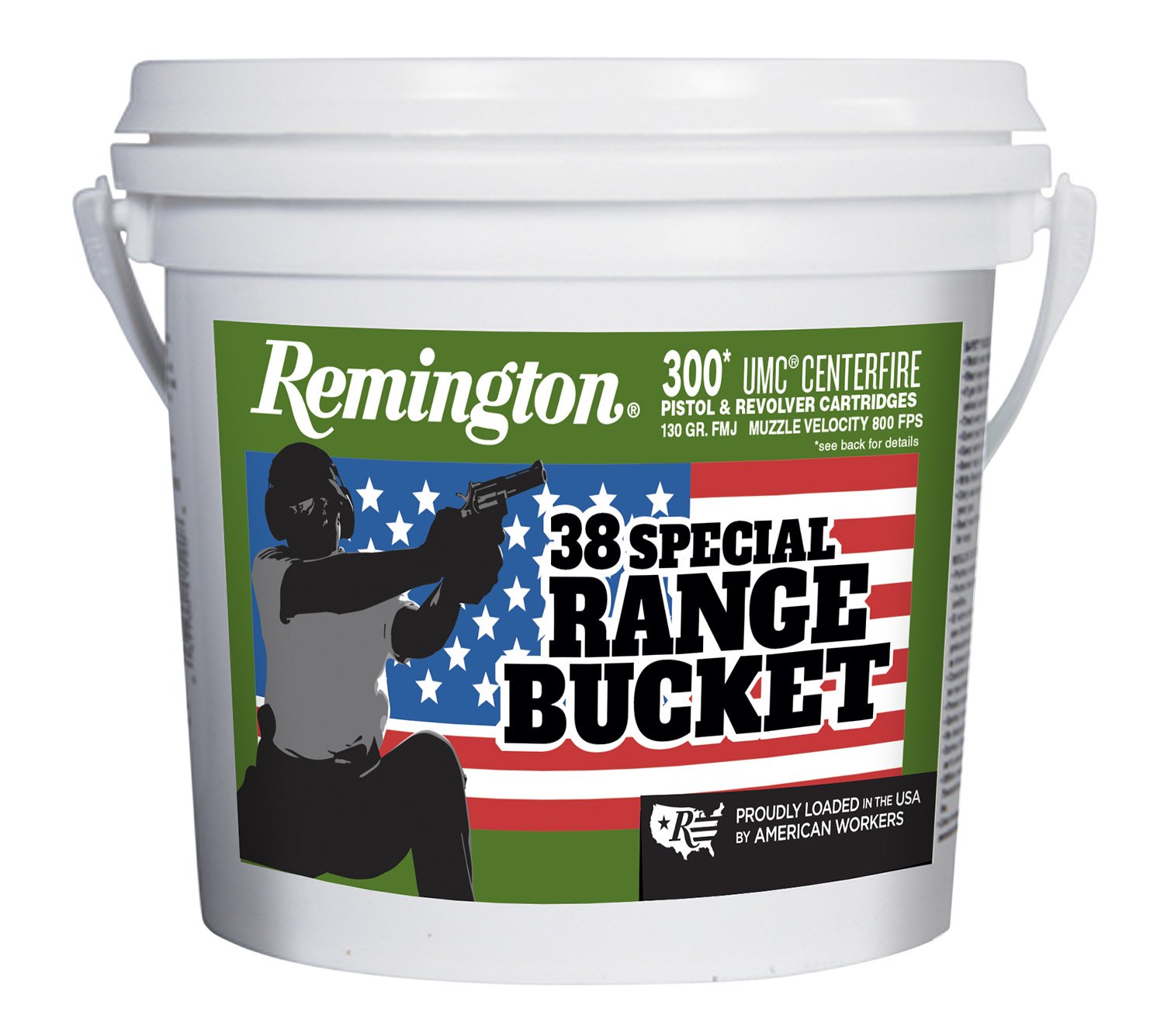 Remington UMC Range Bucket 38 Special 130-grain FMJ ammunition 300rd