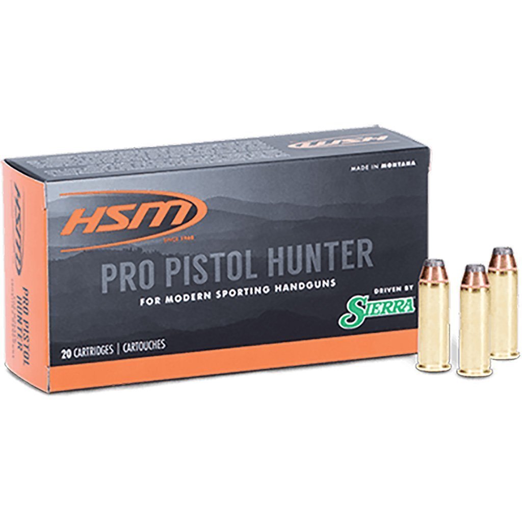 HSM Pro Pistol Hunter 44 Mag. 300-grain Sierra Soft Point ammunition