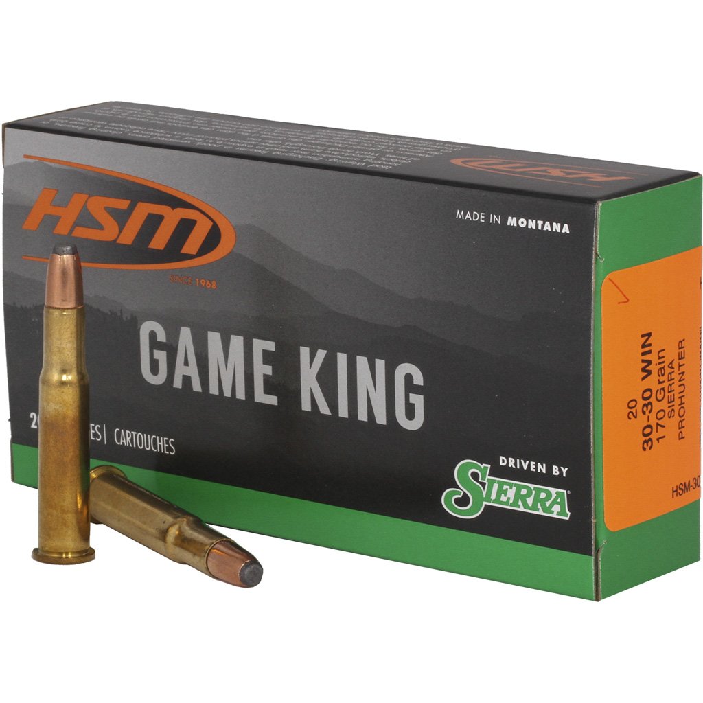HSM Game King 30-30 Win. 170-grain Sierra Pro-Hunter rifle ammunition 20rd