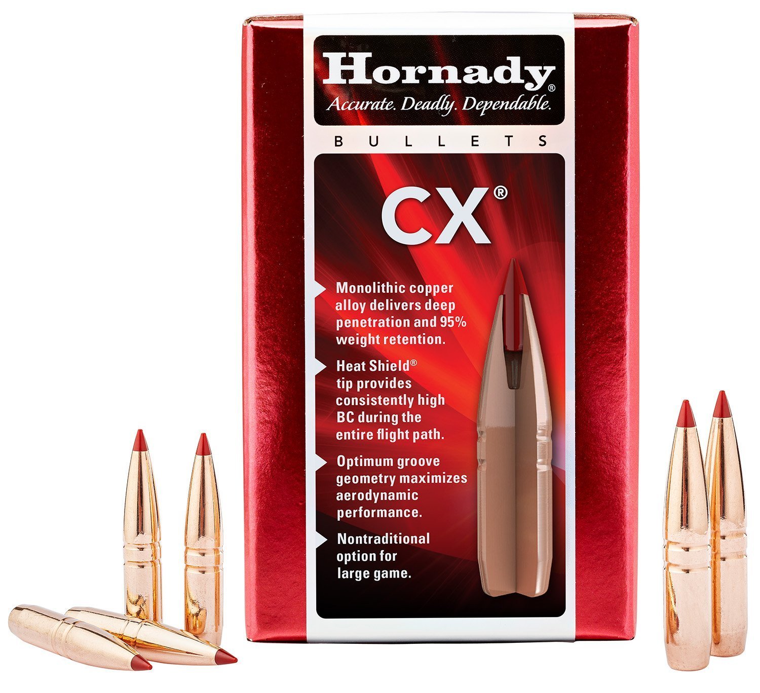 Hornady 271904 CX 270 Cal 100 gr Copper Solid 50 Per Box/ 40 Case
