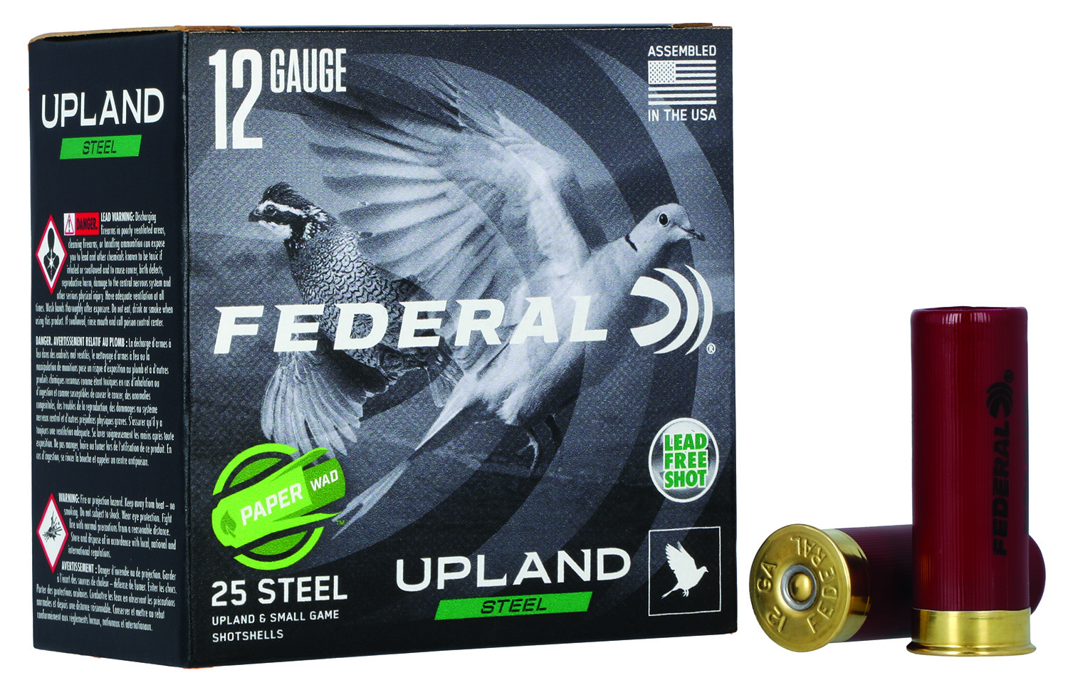 Federal Upland Steel 12GA 2-3/4" 1 oz 7.5 steel shot ammunition