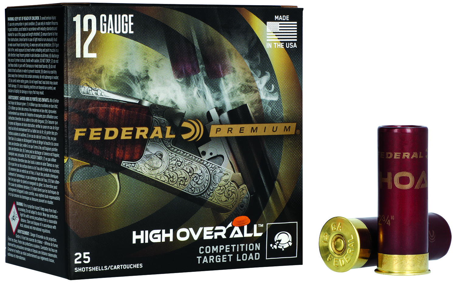 Federal Premium High Over All 12 Gauge 1-1/8 oz #9 lead shotshells 25/ct