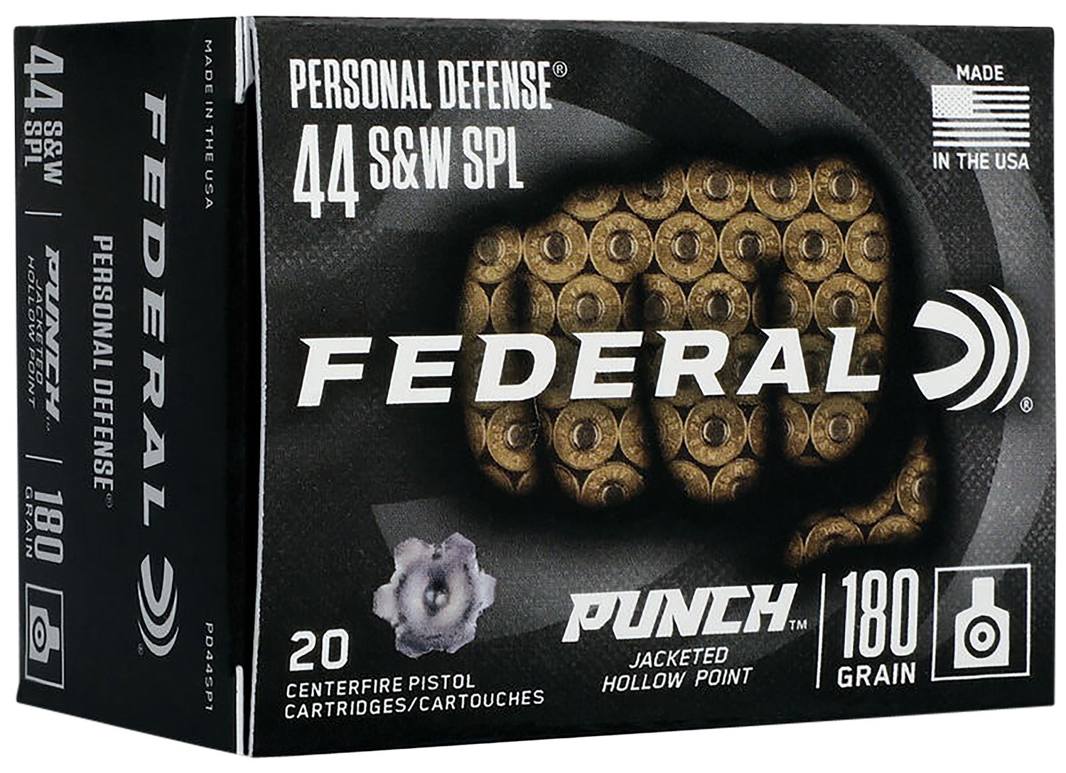 Federal Punch PD44SP1 44 S&W Special 180-grain JHP ammunition