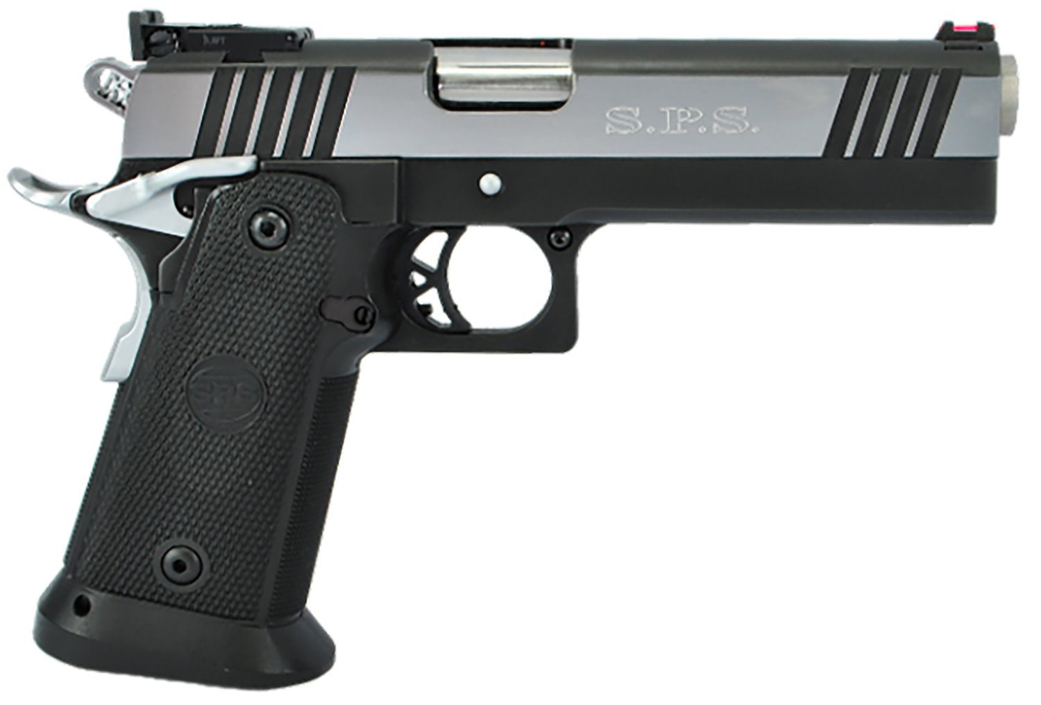 TriStar 85674 SPS Pantera 1911 9mm Luger 18+1, 5" Stainless Steel Barrel, Black Chrome Serrated Steel Slide, Black Steel Frame w/Beavertail, Black Polymer Grip