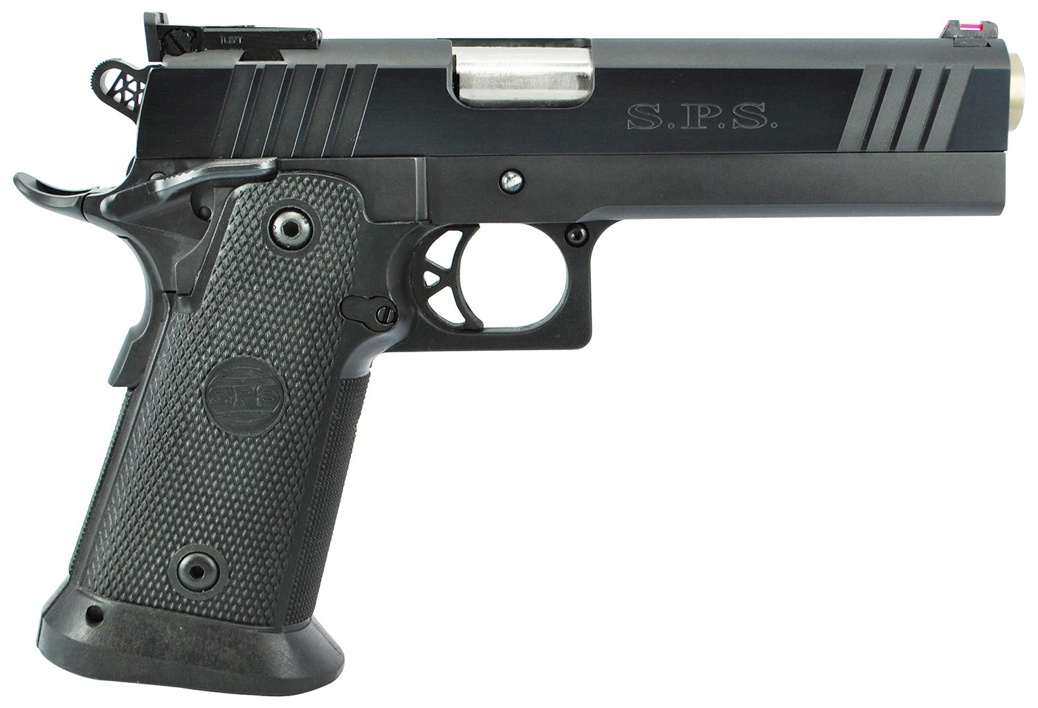 TriStar 85675 SPS Pantera 1911 9mm Luger 18+1, 5" Stainless Steel Barrel, Black Chrome Serrated Steel Slide, Black Steel Frame w/Beavertail, Black Polymer Grip