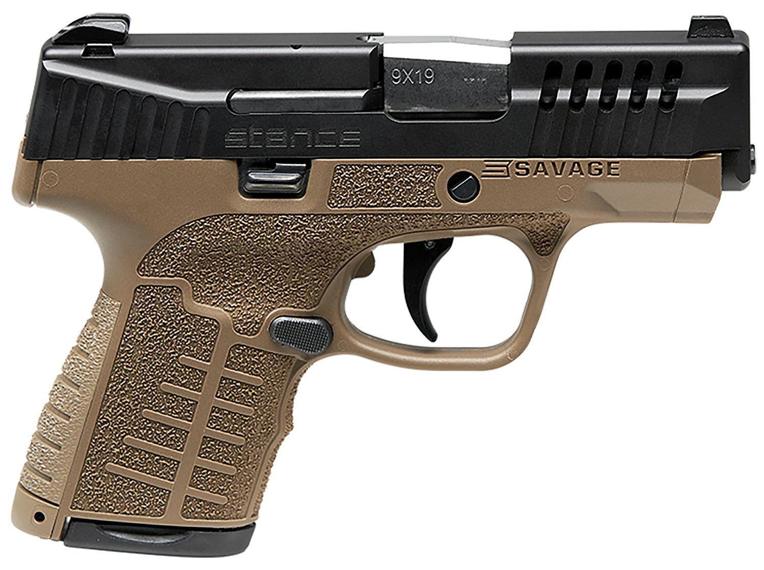 Savage Stance 9mm 3.2in FDE micro-compact handgun with TruGlo night sights