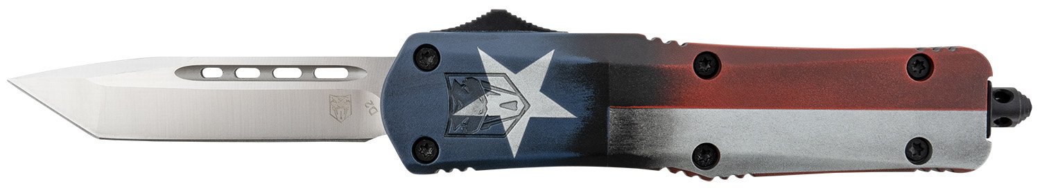 CobraTec Knives FS-3 Texas Flag OTF folding knife 3-inch blade