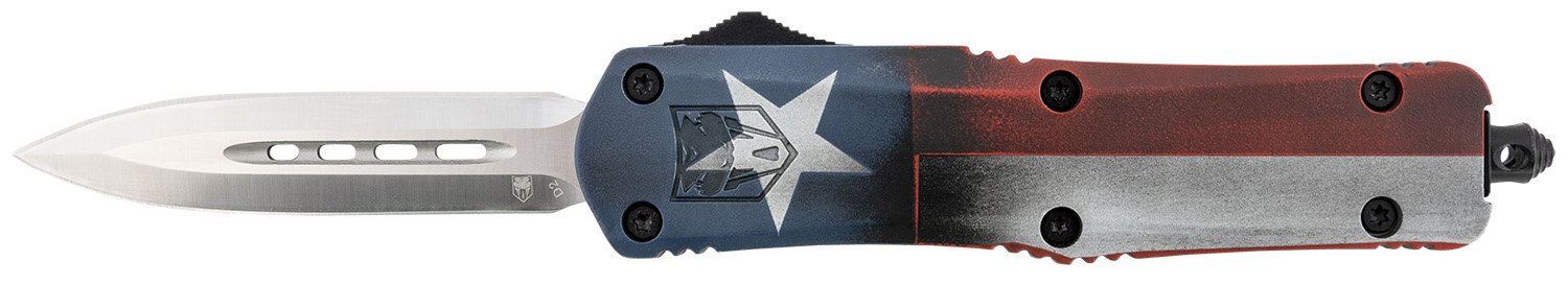 CobraTec Knives FS-3 Texas Flag OTF dagger 3-inch blade