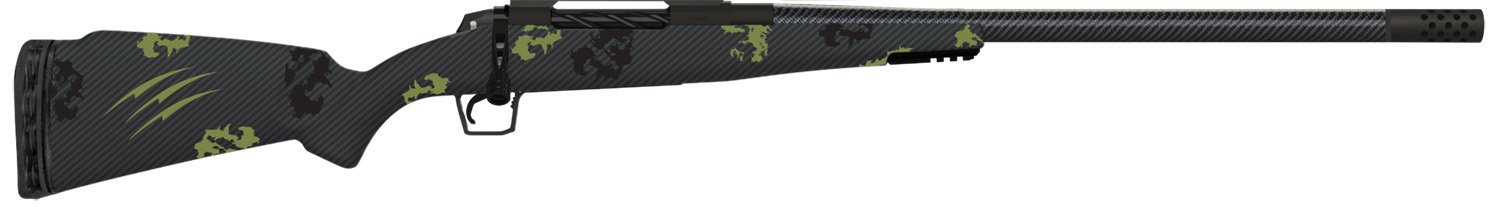 Fierce Firearms TROG308WIN22BF CT Rogue  308 Win 4+1 22" Carbon Fiber Barrel, Black Cerakote Titanium Rec, Forest Camo Rogue Stock