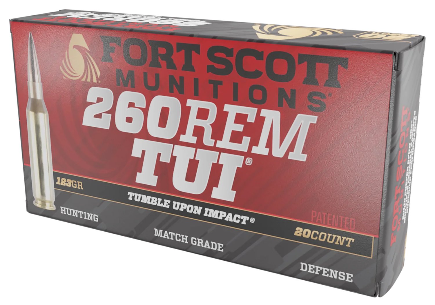 Fort Scott Munitions 260 Rem 123-grain Solid Copper Spun TUI ammunition