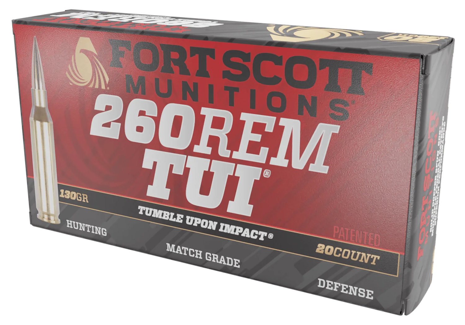 Fort Scott Munitions .260 Remington 130-grain Solid Copper Spun TUI ammunition