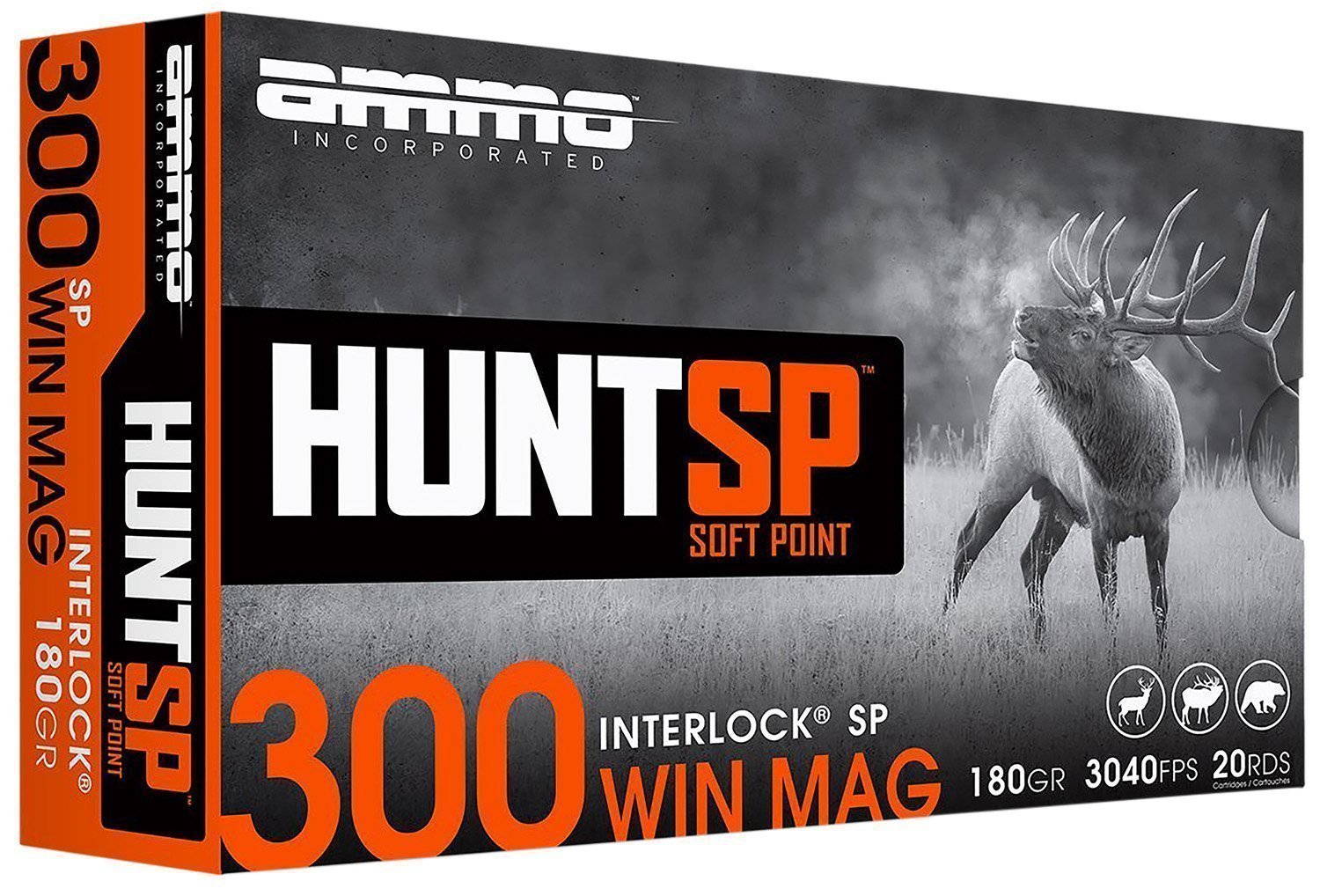 Ammo Inc HUNTSP .300 Winchester Magnum 180-grain Soft Point ammunition