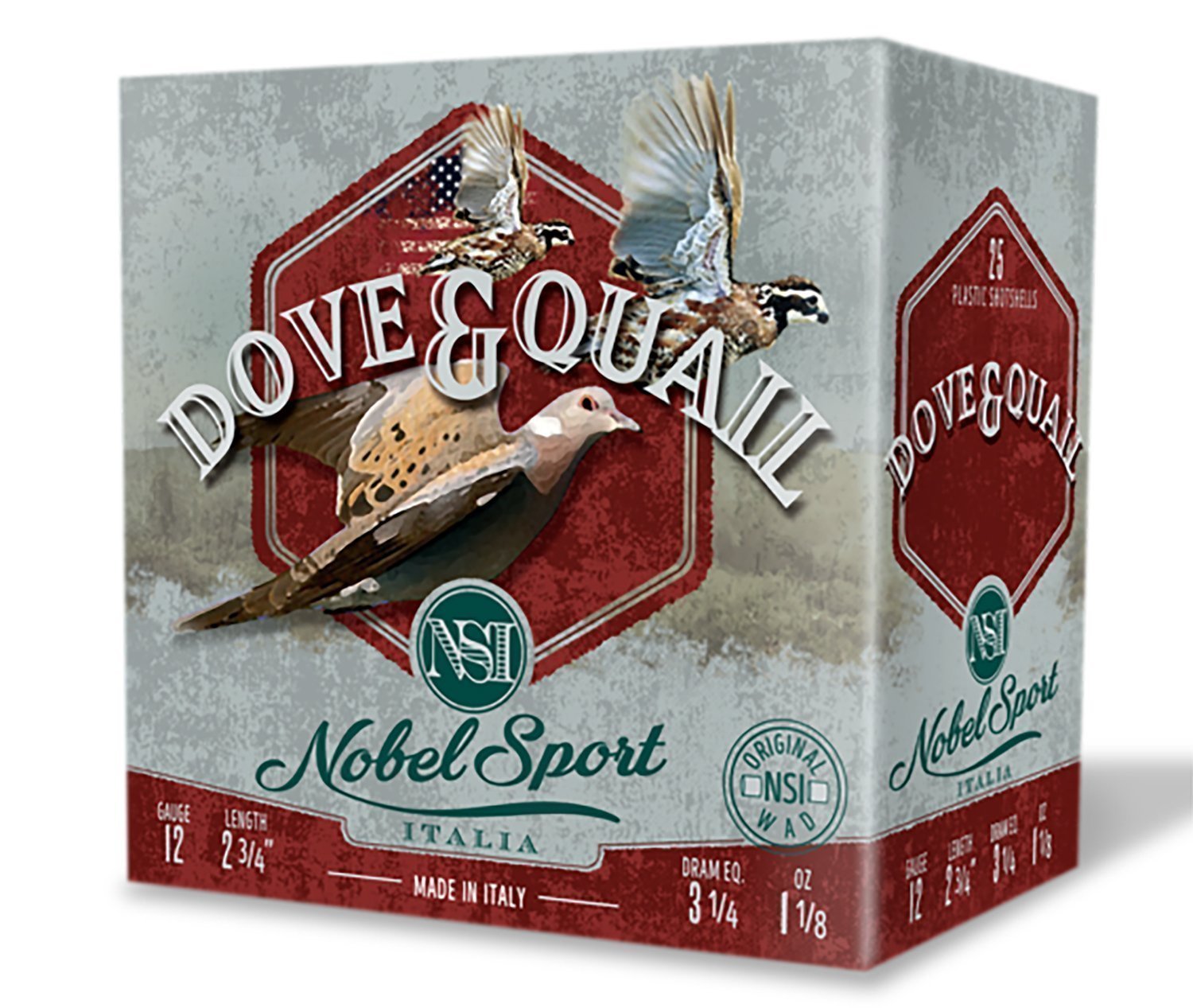 Nobel Sport Dove & Quail 12 Gauge 2-3/4 in 1-1/8 oz #8 shot shotshells