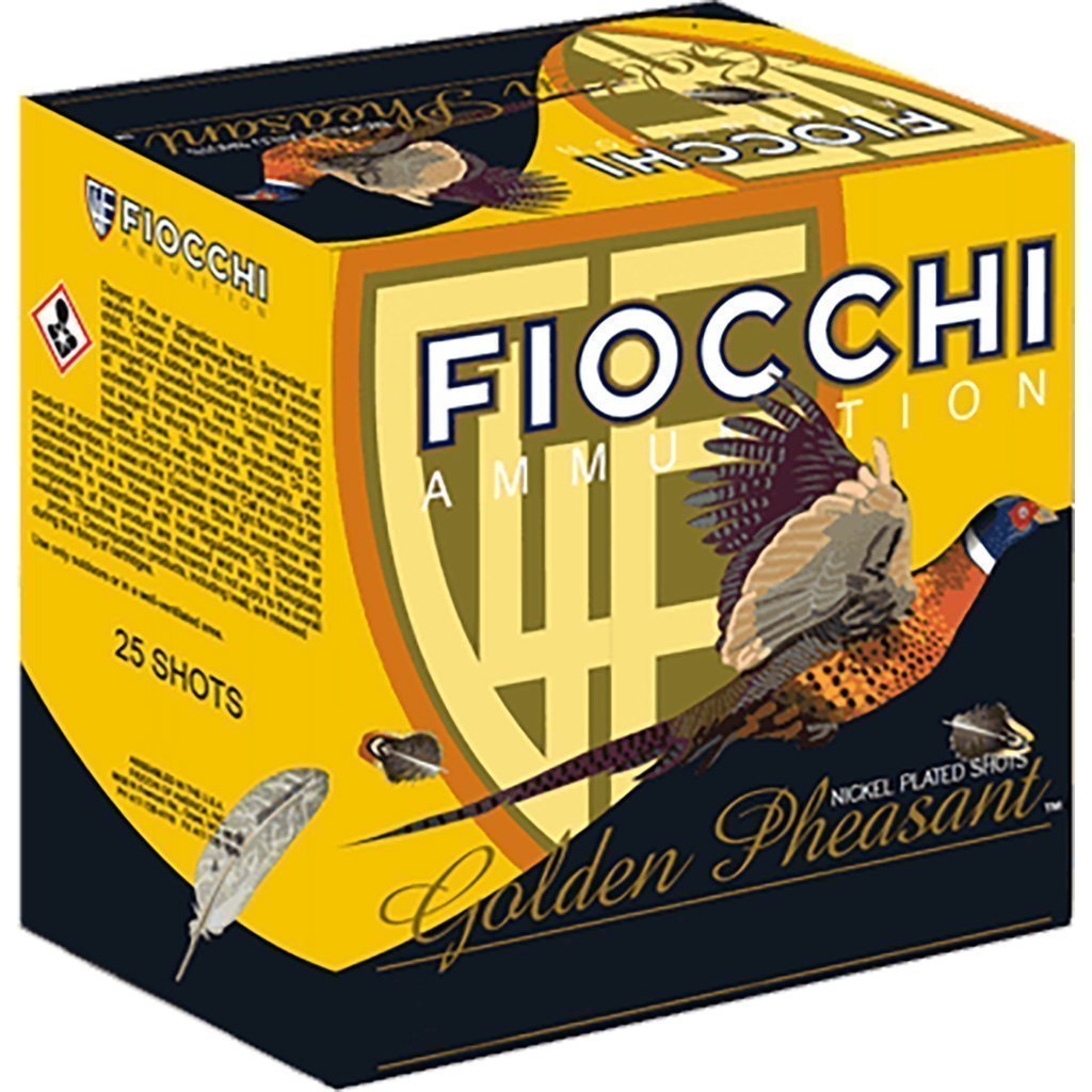 Fiocchi Golden Pheasant 12 Gauge 3in 1-3/4oz 6 shot nickel-plated lead