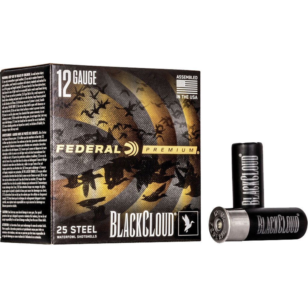 Federal Black Cloud FS Steel 12 Gauge 2-3/4 1-1/8 oz size 4 steel shotshells 25rd