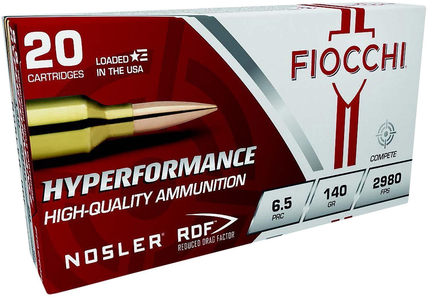 Fiocchi Hyperformance 6.5 PRC 140-grain Hollow Point Boat Tail (HPBT) ammunition