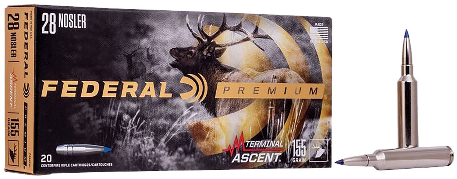 Federal Premium Terminal Ascent .28 Nosler 155-grain bonded rifle ammunition