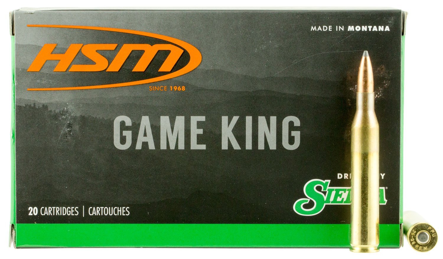 HSM Game King 25-06 Remington 100 gr Sierra GameKing Spitzer Boat-Tail ammunition