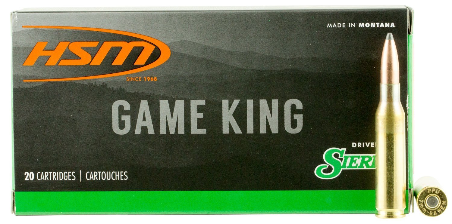 HSM Game King 7mm-08 Rem 140 gr Sierra GameKing Spitzer Boat-Tail ammunition