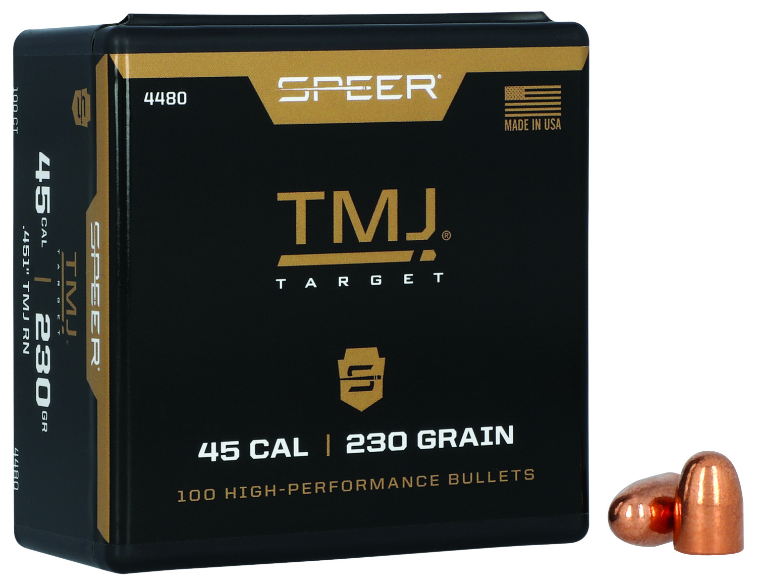 Speer 4480 TMJ 45Cal 230gr Total Metal Jacket 100 Per Box/5 Case