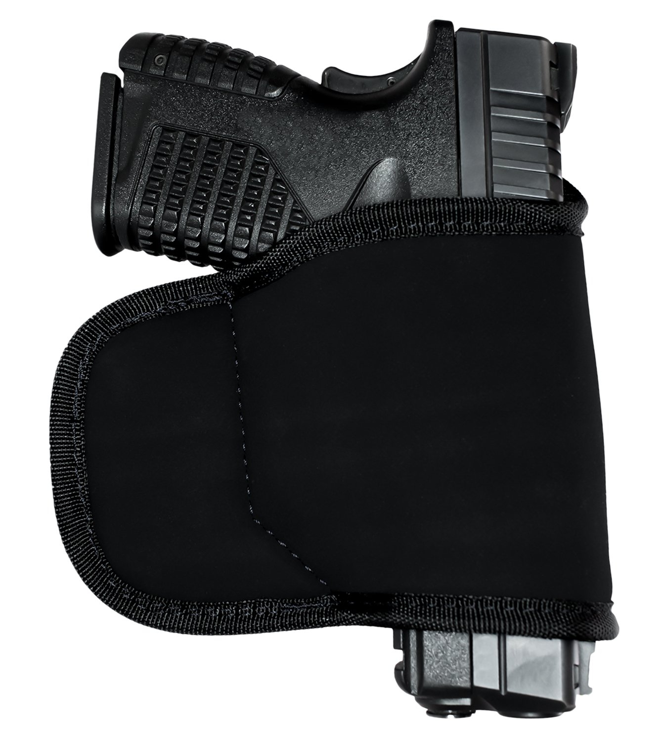 GrovTec US Inc GTHL15098BLK Multi-Fit  OWB Size 98 Black Suede Belt Loop Fits Small/Med Semi-Auto Right Hand