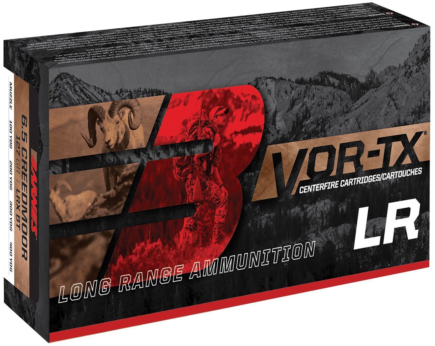 Barnes VOR-TX Long Range .300 Win Mag 190-grain LRX Boat Tail ammunition