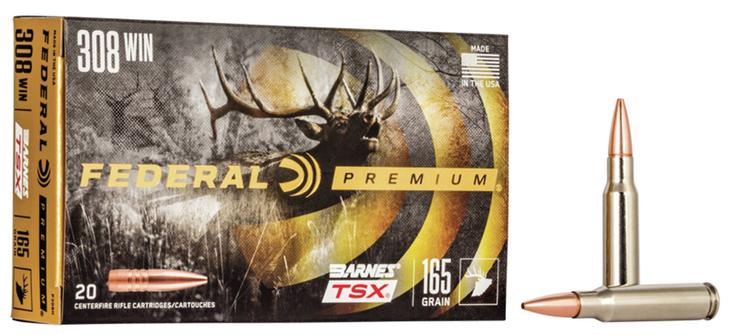 Federal Premium 308 Winchester 165gr Barnes TSX ammunition