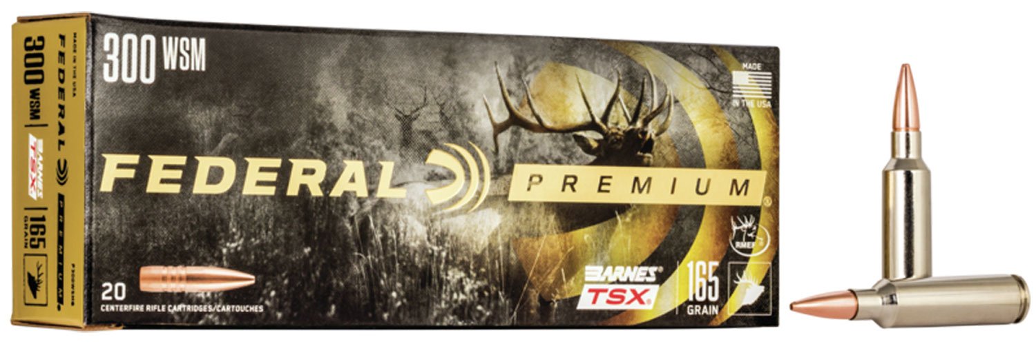 Federal Premium .300 WSM 165-grain Barnes TSX ammunition 20rd box