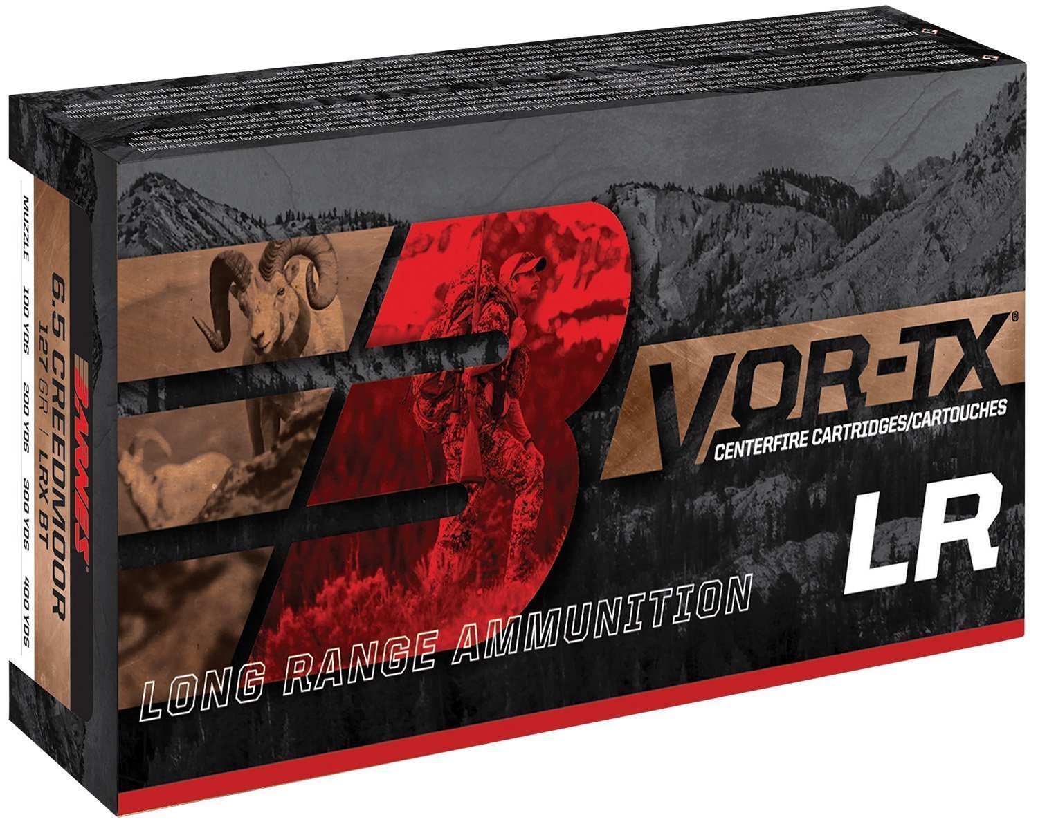 Barnes VOR-TX .300 Remington Ultra Magnum 190-grain LRX Boat Tail ammunition