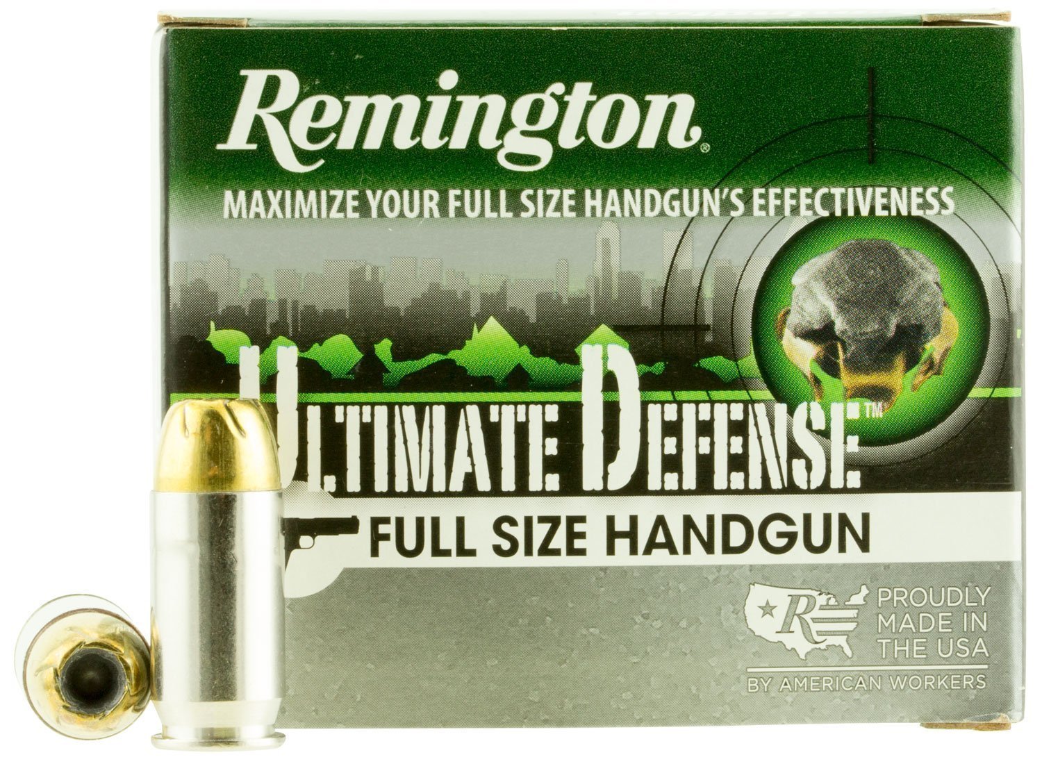 Remington Ultimate Defense 45 ACP 185-grain Brass Jacket Hollow Point ammunition