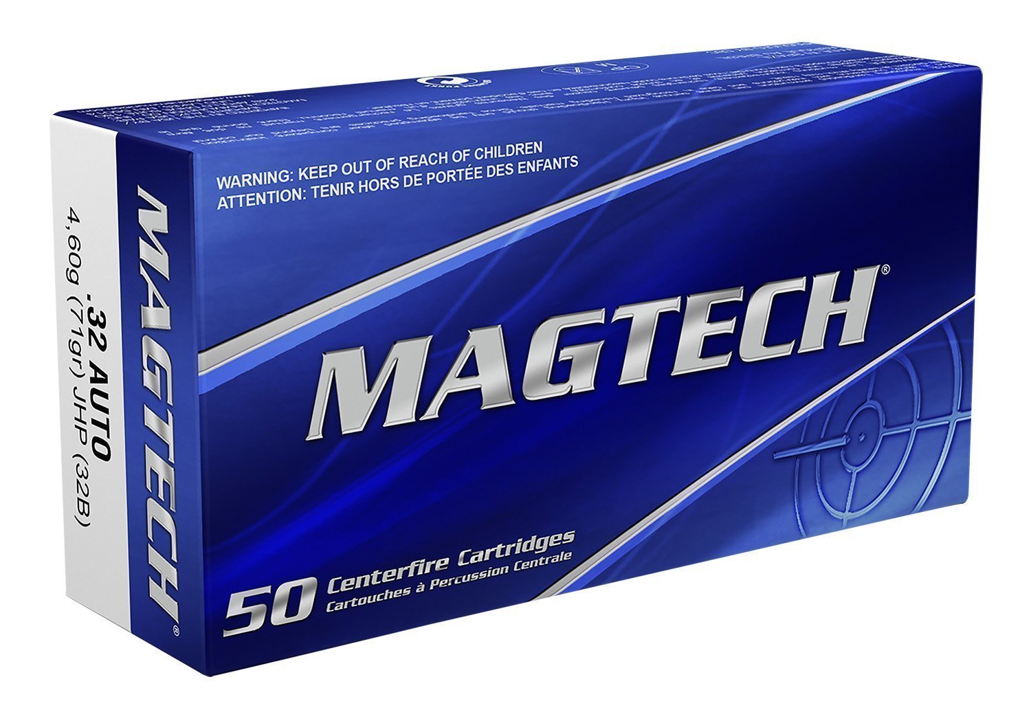 Magtech .32 Auto Jacketed Hollow Point (JHP) ammunition 50-count