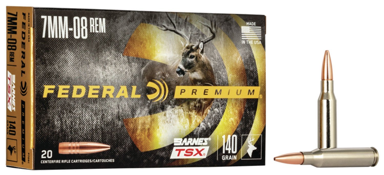 Federal Premium Barnes TSX 7mm-08 Rem 140-grain TSX rifle ammunition