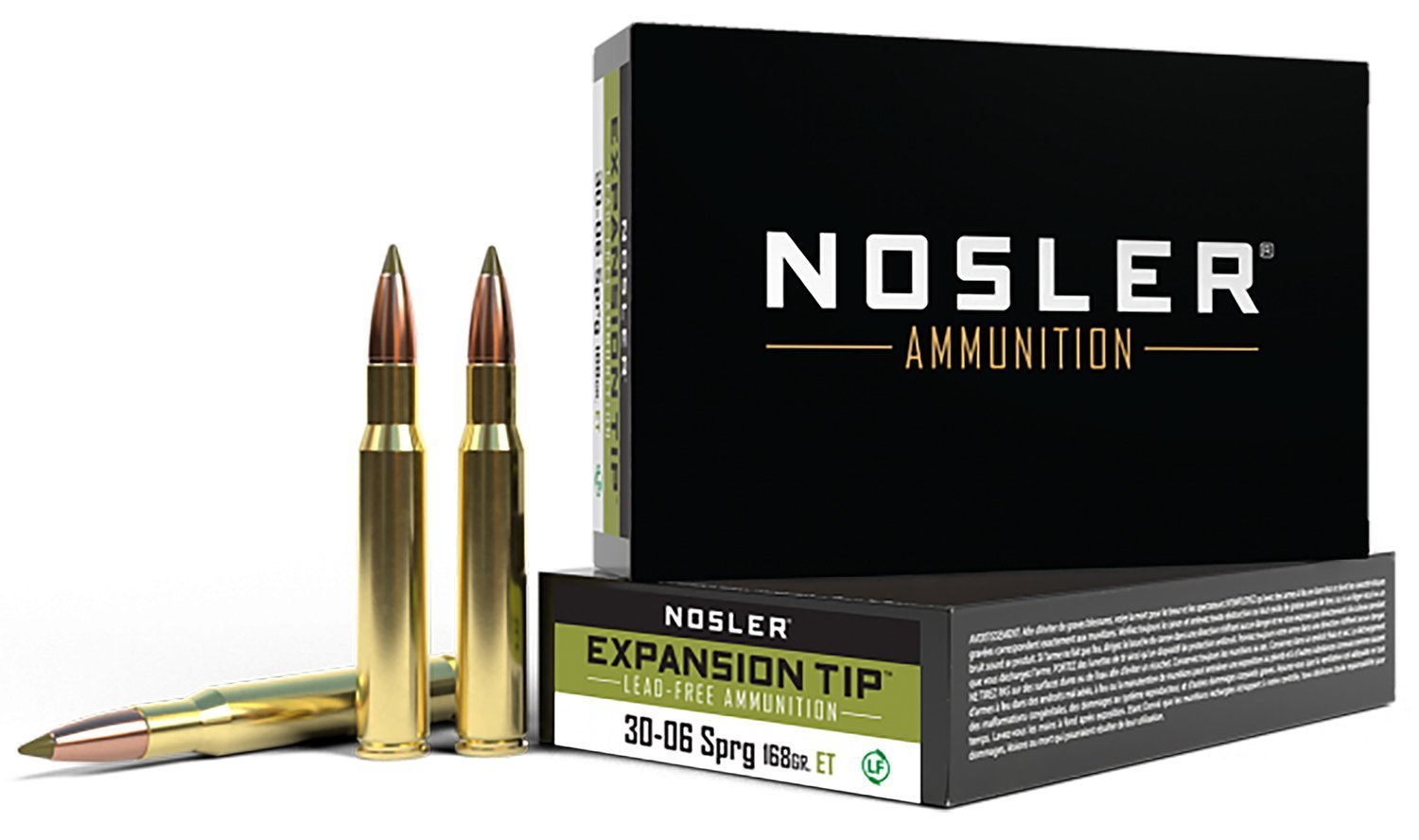 Nosler E-Tip .30-06 Springfield 168-grain E-Tip Lead-Free ammunition