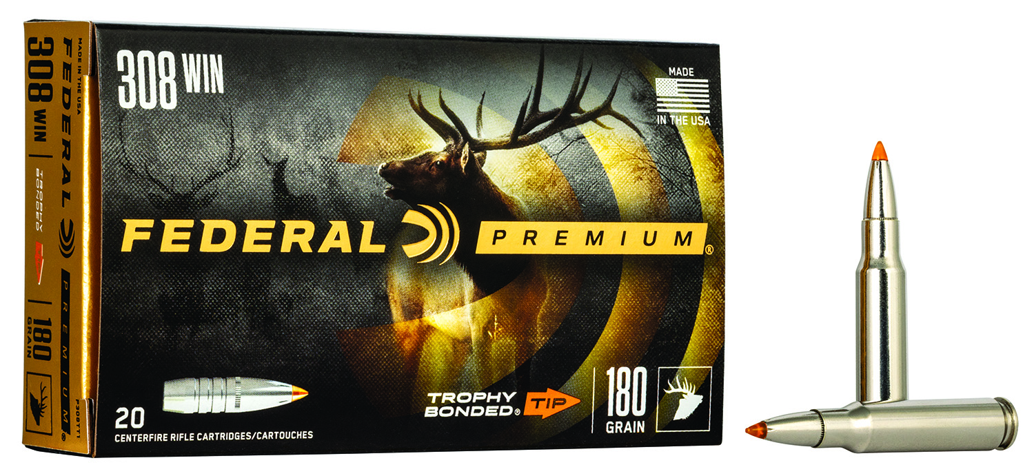 Federal Premium Vital-Shok .308 Win 180-gr Trophy Bonded Tip ammunition
