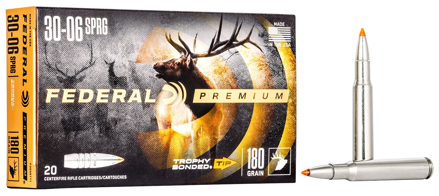 Federal Premium Vital-Shok .30-06 Springfield 180-grain Trophy Bonded Tip ammunition