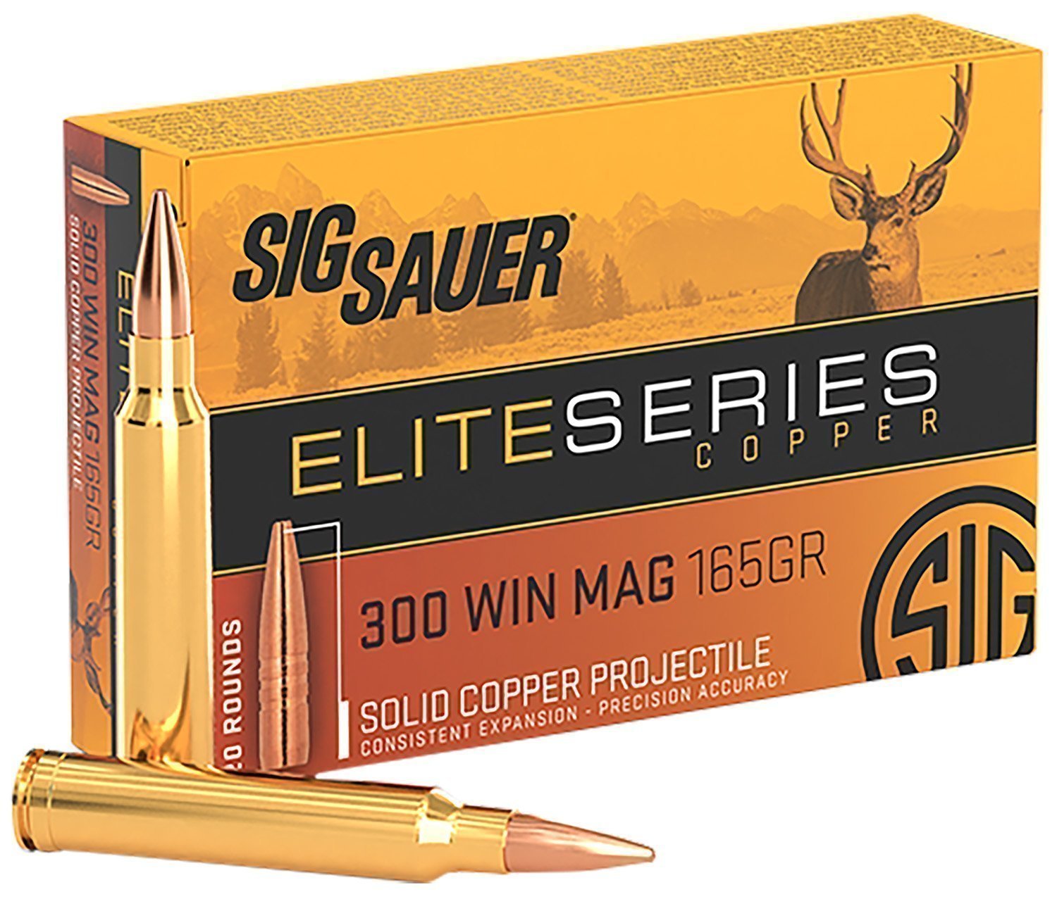 Sig Sauer Elite Hunting .300 Winchester Magnum 165-grain Copper Solid ammunition