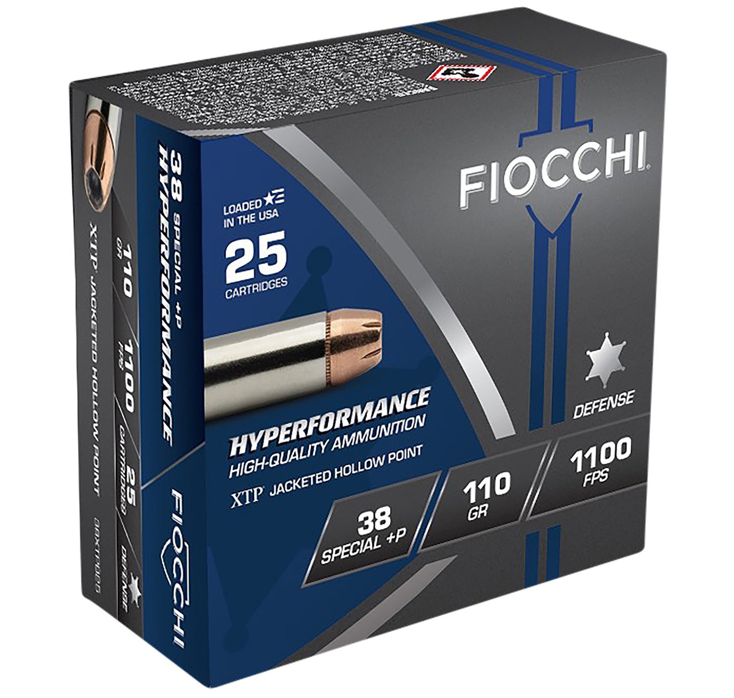 Fiocchi AMO .38 Special 110-grain Hornady XTP Hollow Point ammunition