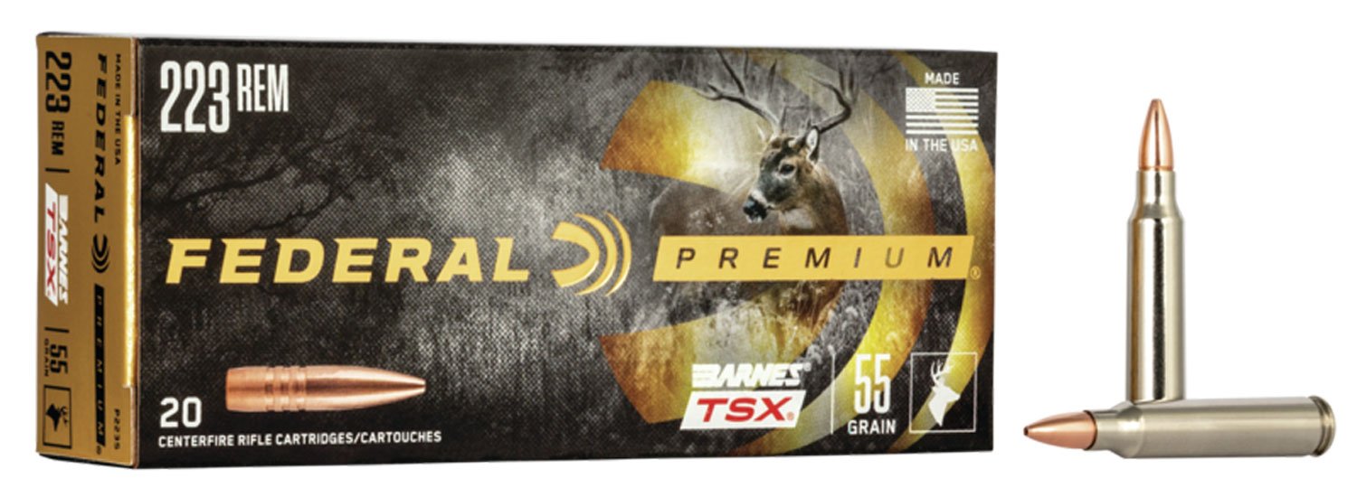 Federal Premium 223 Rem 55 grain rifle ammunition 20rd box