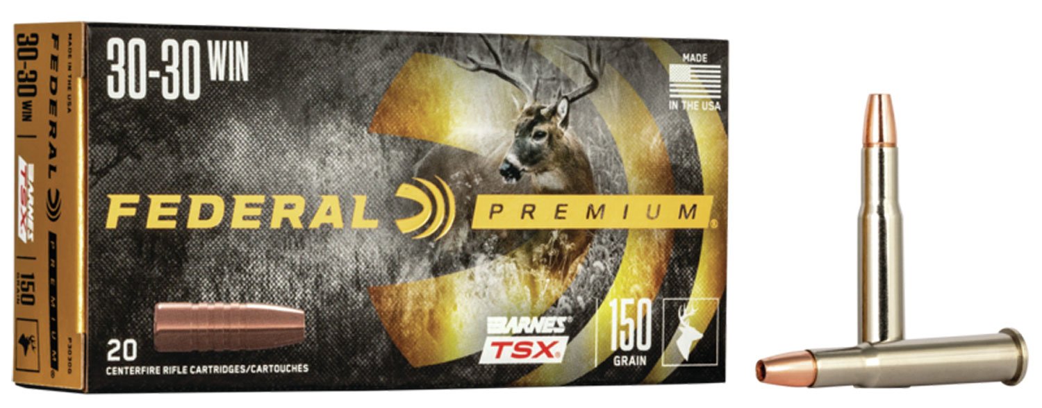 Federal Premium 30-30 Winchester 150 gr Barnes TSX ammunition 20-round box