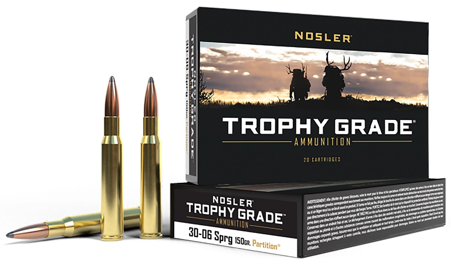 Nosler Trophy Grade .30-06 Springfield 150-grain Spitzer Partition ammunition