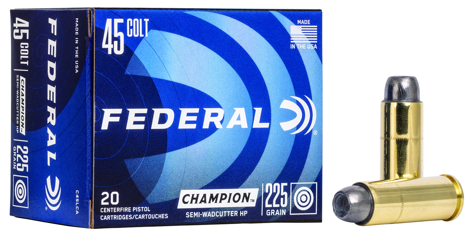 Federal Champion .45 Colt 225-grain Semi Wadcutter Hollow Point ammunition