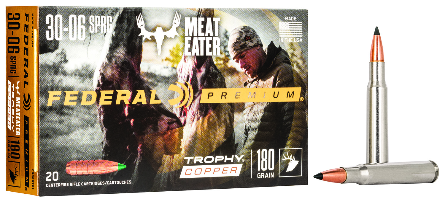 Federal Premium Trophy Copper .30-06 Springfield 180-grain ammunition 20rd
