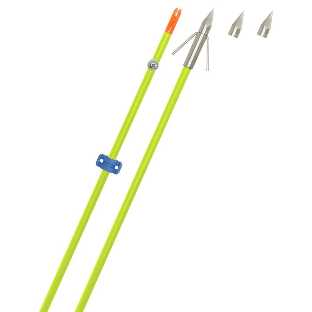 Fin Finder Raider Pro Bowfishing Arrow Flo Green with Big Head Point