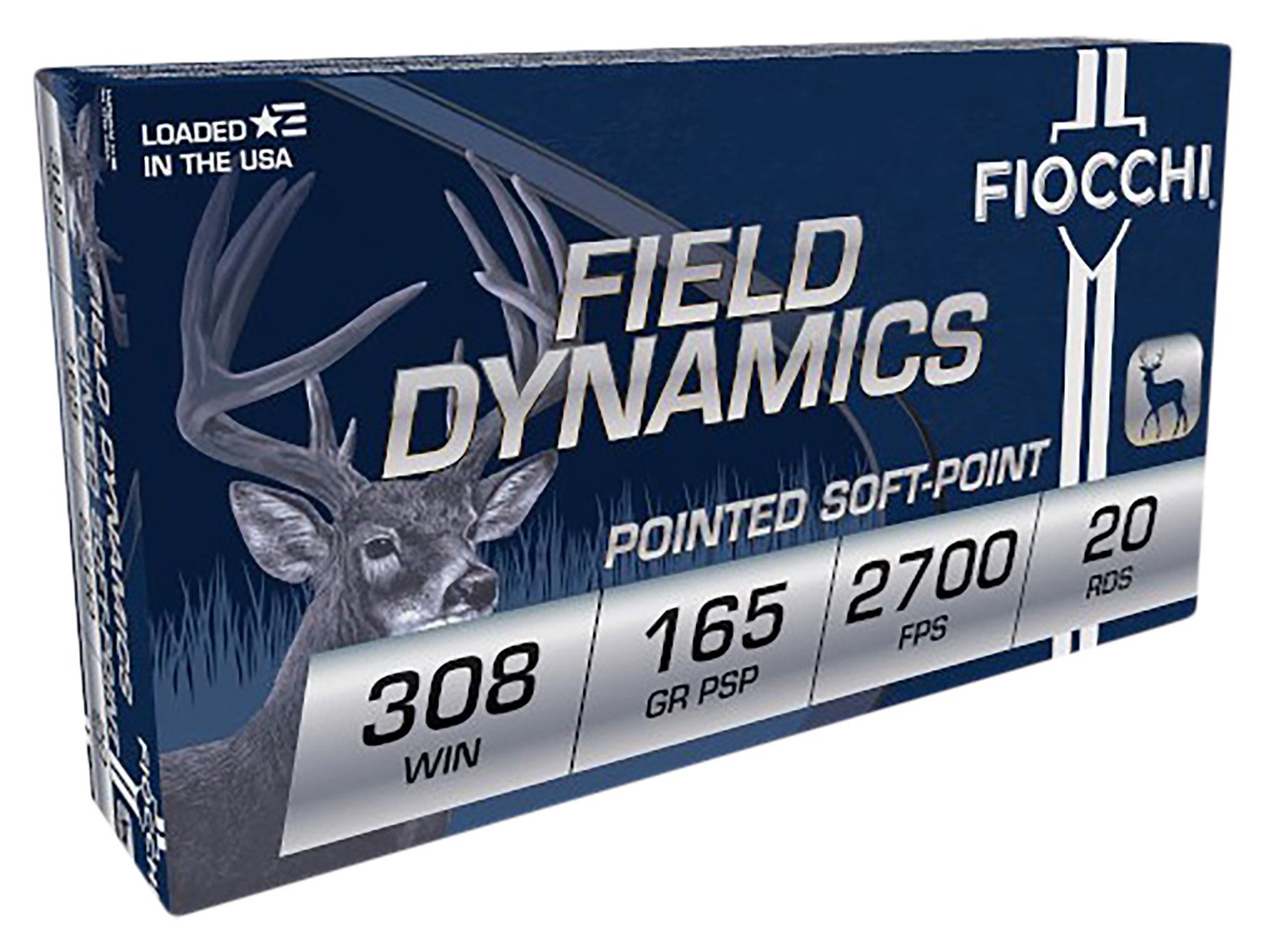 Fiocchi Field Dynamics .308 Winchester 165-grain InterLock Jacketed Soft Point ammunition