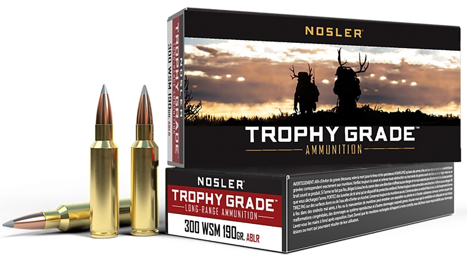 Nosler Trophy Grade Long Range 300 WSM 190-grain Nosler Spitzer AccuBond Long Range ammunition