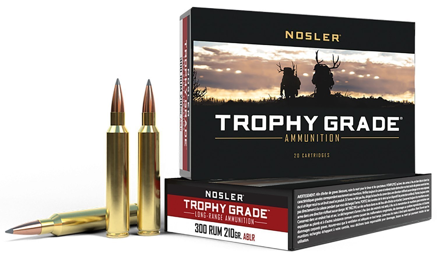 Nosler Trophy Grade Long Range .300 RUM 210-grain AccuBond Long Range ammunition