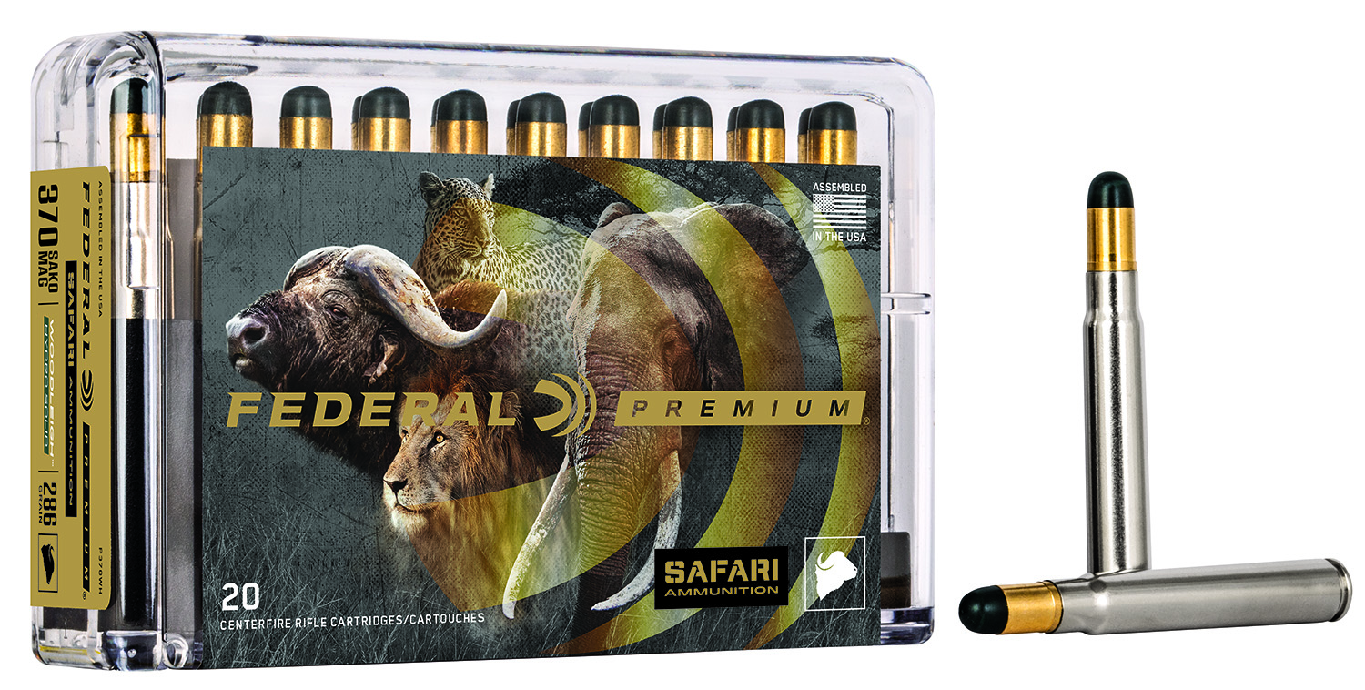 Federal Premium Safari Cape-Shok Woodleigh Hydro Solid .370 Sako Mag 286-grain ammunition