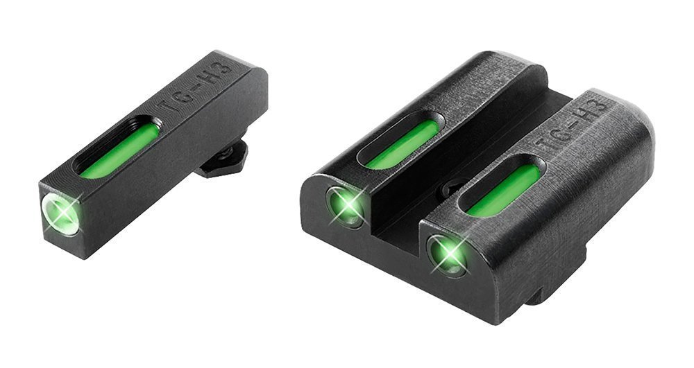 TruGlo TG13GL2A TFX Black | Green Tritium & Fiber Optic White Outline Front Sight Green Tritium & Fiber Optic Rear Sight