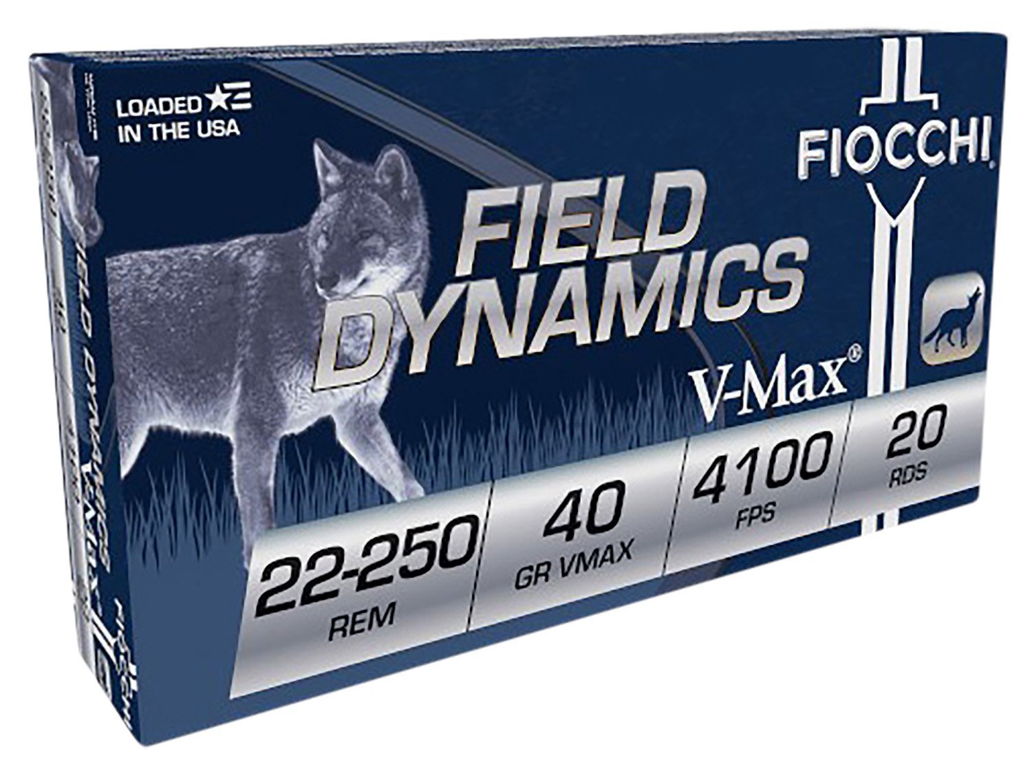 Fiocchi FXT 22-250 Rem 40-grain V-Max Polymer Tip Boat Tail ammunition